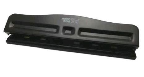 MOLHO LEONE 488 PERFORATORE 4 FORI MOBILI IN ACCIAIO CAPACITA' FORATURA 10 FOGLI FORI 6 mm COL. NERO